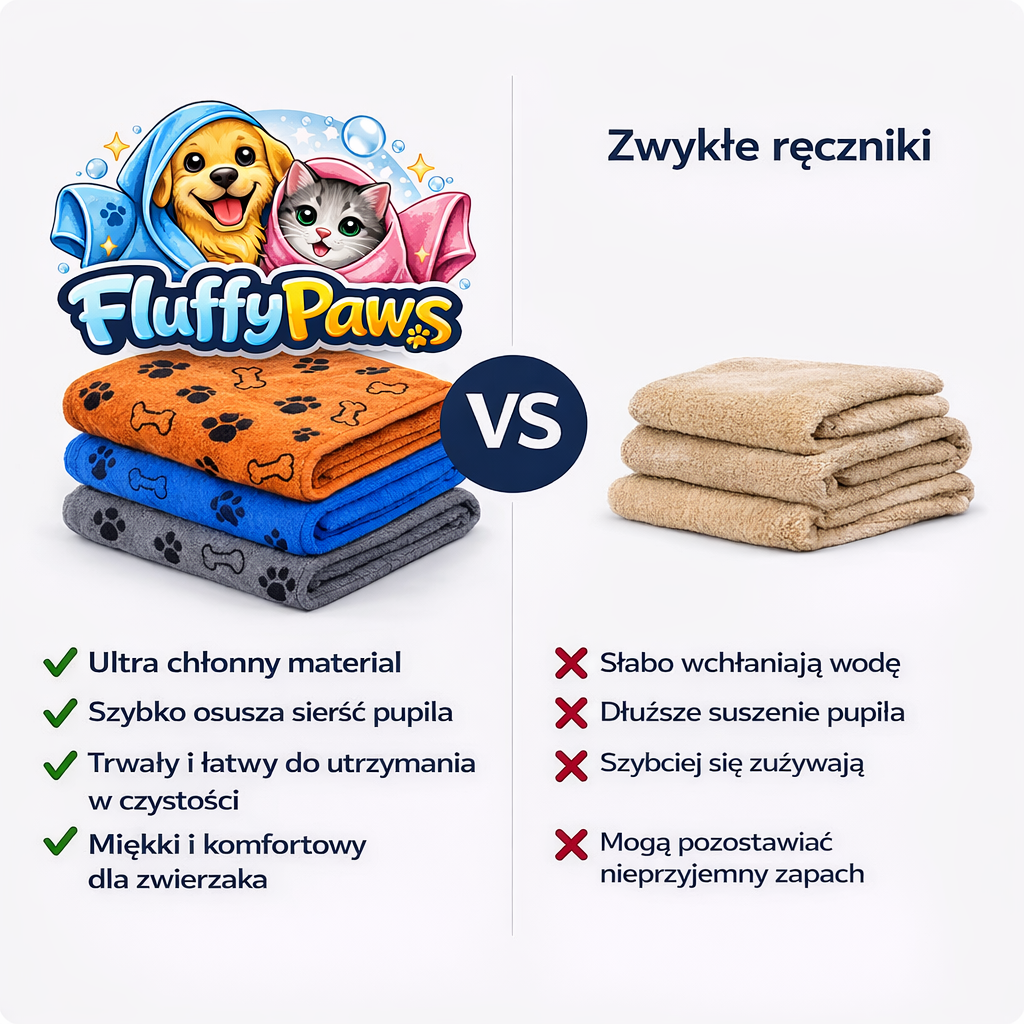 Superchłonny ręcznik FluffyPaws